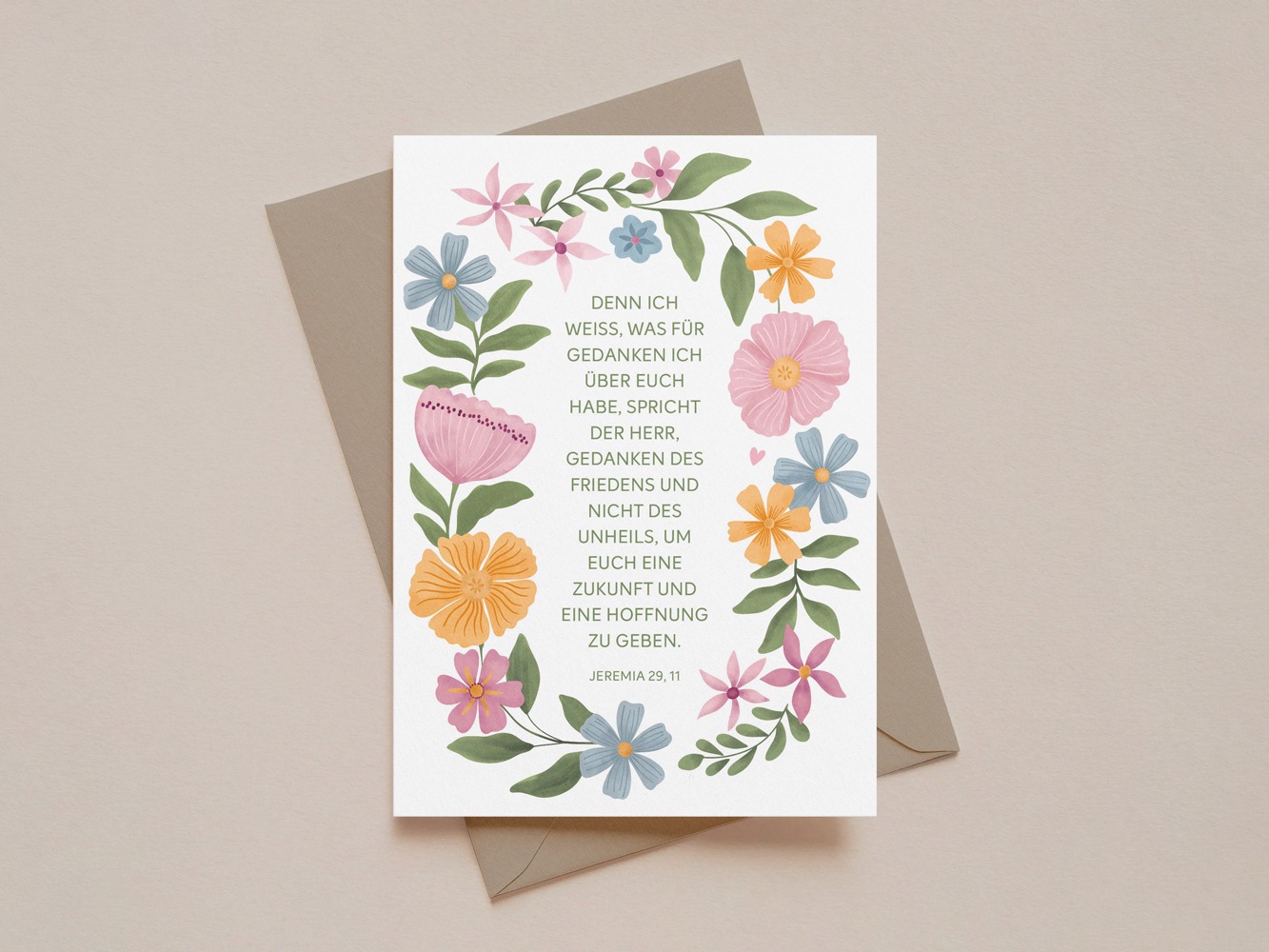 Karte A6 Jeremia 29,11