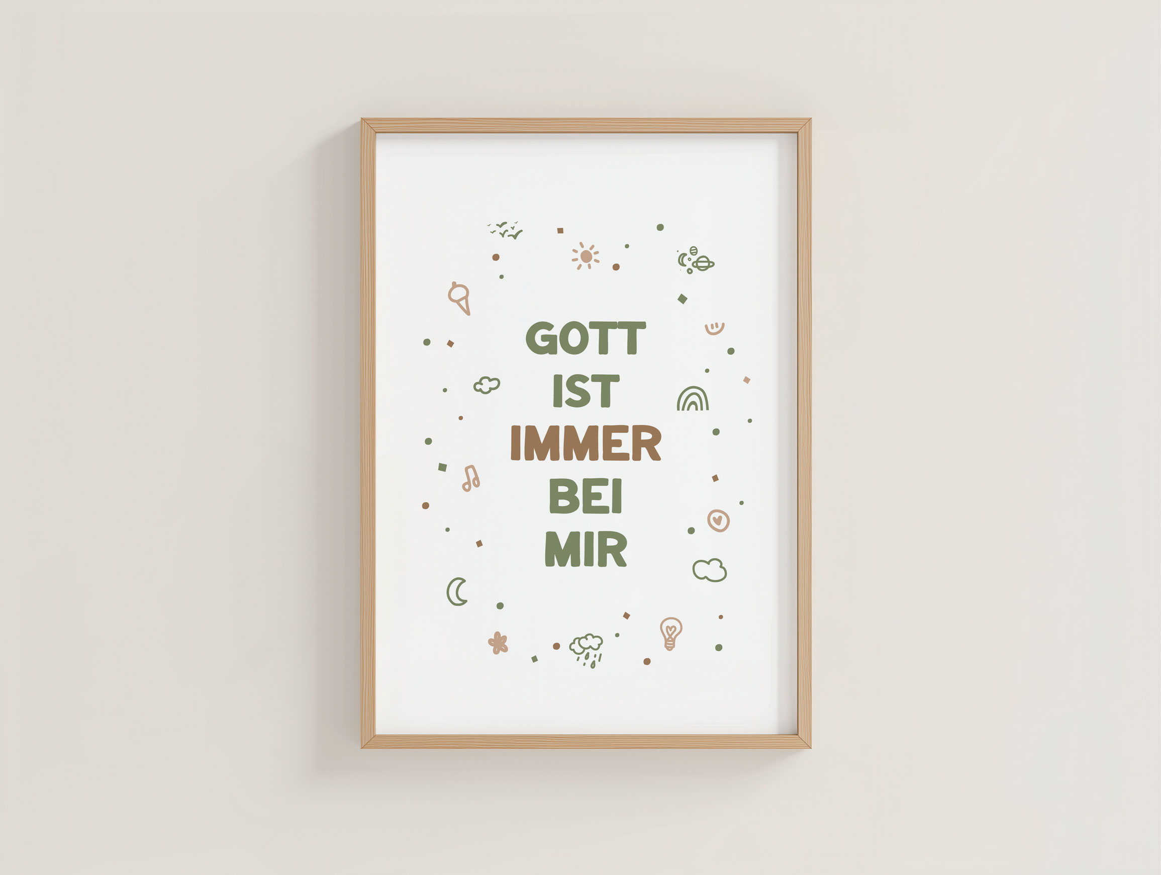 Poster A4 Gott ist immer bei mir