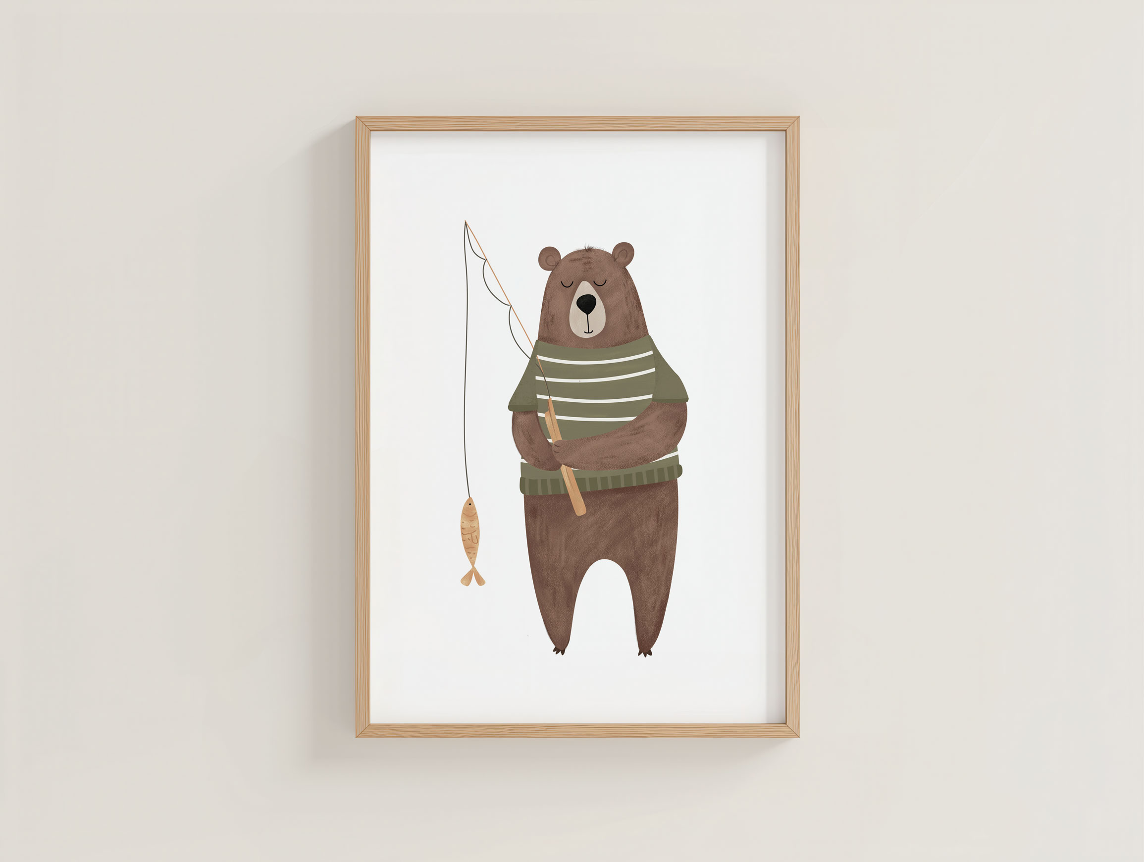 Poster A4 Angler Bär