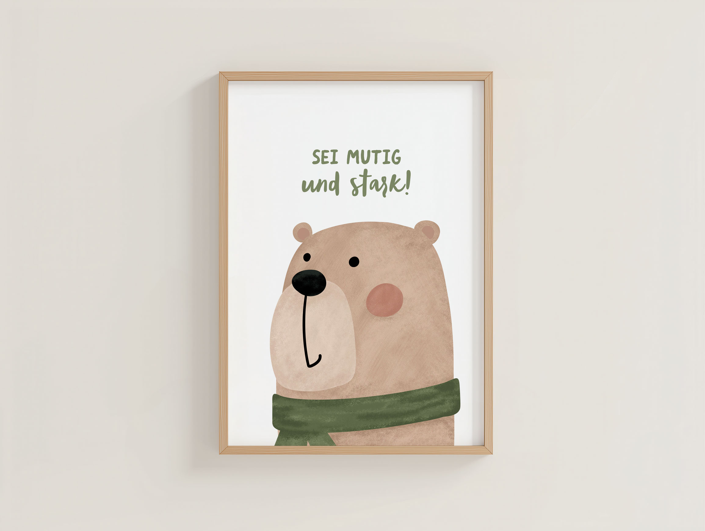 Poster A4 Bär mutig und stark