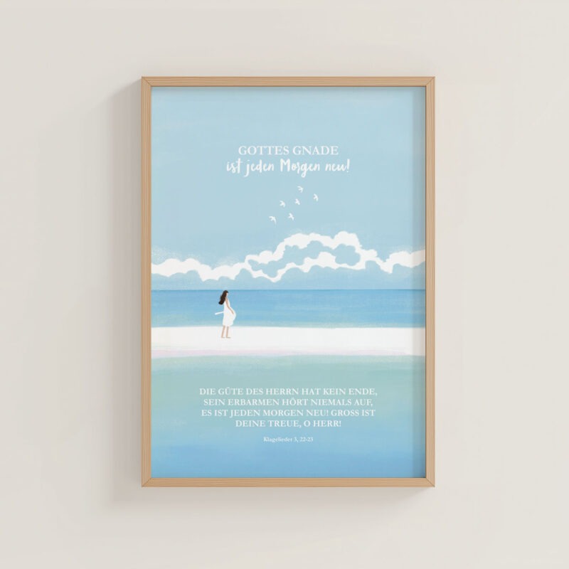 Poster A4 Strand Gnade