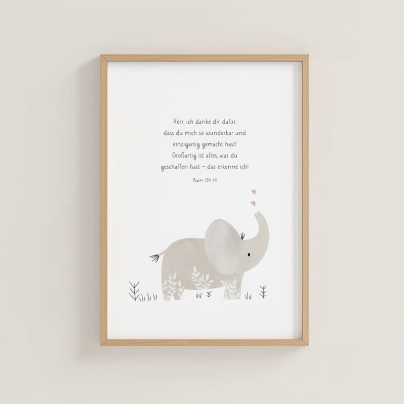 Poster A4 Psalm 139,14