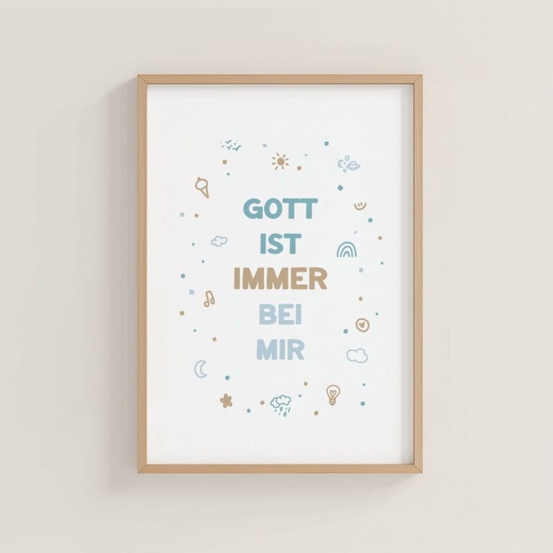 Poster A4 Gott ist immer bei mir