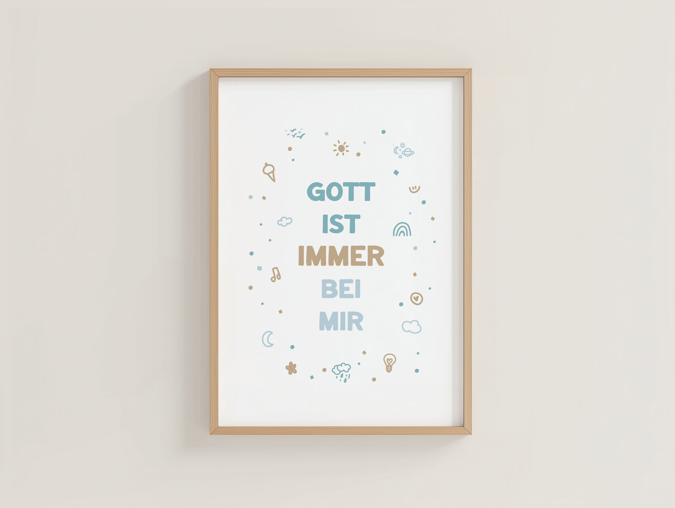 Poster A4 Gott ist immer bei mir